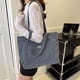 thumbnail image 4 of Bolso Compras Casual Mano Pana Mujeres Con Bolsillos Compartimentos Bolsos, 4 of 9