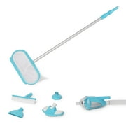 Intex: Deluxe Pool Cleaning Maintenance Kit - (28003E), Vacuum Sucks Debris, Mesh Skimmer Net, 110" Telescoping Aluminum Shaft, Included Wall Brush Attachment, Pool Accessory