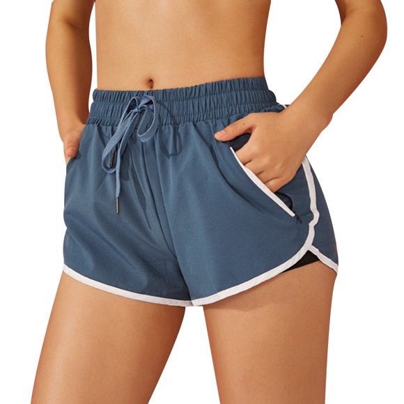 Pantalones deportivos de verano Pantalones cortos sueltos de secado rápido para mujer Pantalones cortos de yoga para correr y fitness anti-luz grandes para niñas