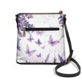 thumbnail image 2 of HELLHERO Butterfly Lavender Pattern Shoulder Purse Sling Bag, Water-Resistant Stylish Ladies Shoulder Purse Waterproof for Weekend Getaways Travel, 2 of 7