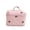 Pink, variant on Cute Bow Printed Makeup Bag Women Zipper Cosmetic Organizer Handbag Box Shape Portable Toiletry Case For Girls