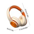 thumbnail image 6 of Clearance! Wireless Bluetooth Noise Cancelling Headphones, Over Ear Bluetooth Headphones, HD Call Low Delay, HiFi Stereo Sound, Wired & Wireless Modes, Folding Headset, for Travel, Home, Work Orange, 6 of 6
