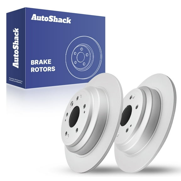 AutoShack 12" (304.7 mm) Rear Solid Brake Rotors Coated | Replacement for 2012-2015 Honda Crosstour 2010-2011 Honda Accord Crosstour | 2-PC Set | ArmorStop