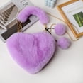 thumbnail image 2 of Bolso de mano Bolso de peluche Bolso de corazón portátil Bolso de cadena Bolso bandolera Monedero Bolso, 2 of 5