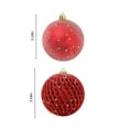 thumbnail image 3 of Vrorvz Christmas Ornaments Shatterproof Ball Ornaments Set for Christmas Tree Multiple Styles Plastic Ornament Set for Home Office Mall Indoor Wedding Party Displays 3.1in Red, 3 of 6