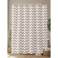 thumbnail image 4 of Shower Curtain, Striped Abstract Chevron Pattern Brown Line Washable Shower Curtain with Hooks Bath Decor Fabric Shower Curtains for Bathroom, Hotel, Stalls, Bathtubs, 72x72 Inch, 4 of 6