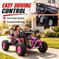 thumbnail image 5 of iRerts 36V Powered Ride on Toys for Big Kids, 2 Seater Ride on Cars with Metal Frame, Bluetooth Music, 4 Wheels Suspension, Electric Ride on Vehicles for Boys Girls, Pink, 5 of 8