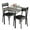 Gray, variant on Jotoa 3 Piece Kitchen Table and Chairs for 2 people,Square Dining Room Set,for Small Space,Apartment,Rustic Brown
