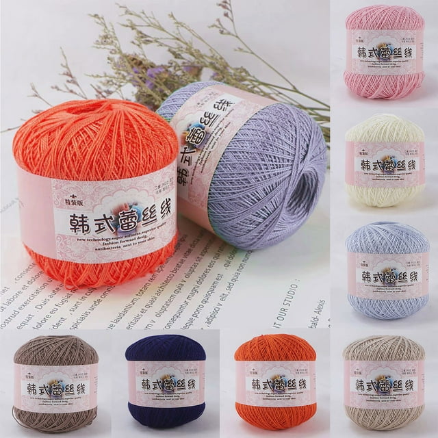 Sentmoon Yarn Yarn for Crocheting Lace Thread DIY Woven Mercerized Baby Fine Thread Crochet Yarn for Warmth, Winter Wear,and Cold Weather