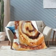 thumbnail image 7 of Cinnamon Roll Blanket Gifts For Kids Adults - Lightweight Throw Blanket For Bedroom Living Room Decor Soft Fuzzy Fleece Cozy Plush Bed Couch 40"X30", 7 of 7