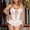 White, variant on Levmjia Woman Lingerie Underwear Mesh Sexy Lingerie Ladies Fashion Lingerie Solid Color Lace Hollow Large Size Lingerie Nightdress Thong Suit