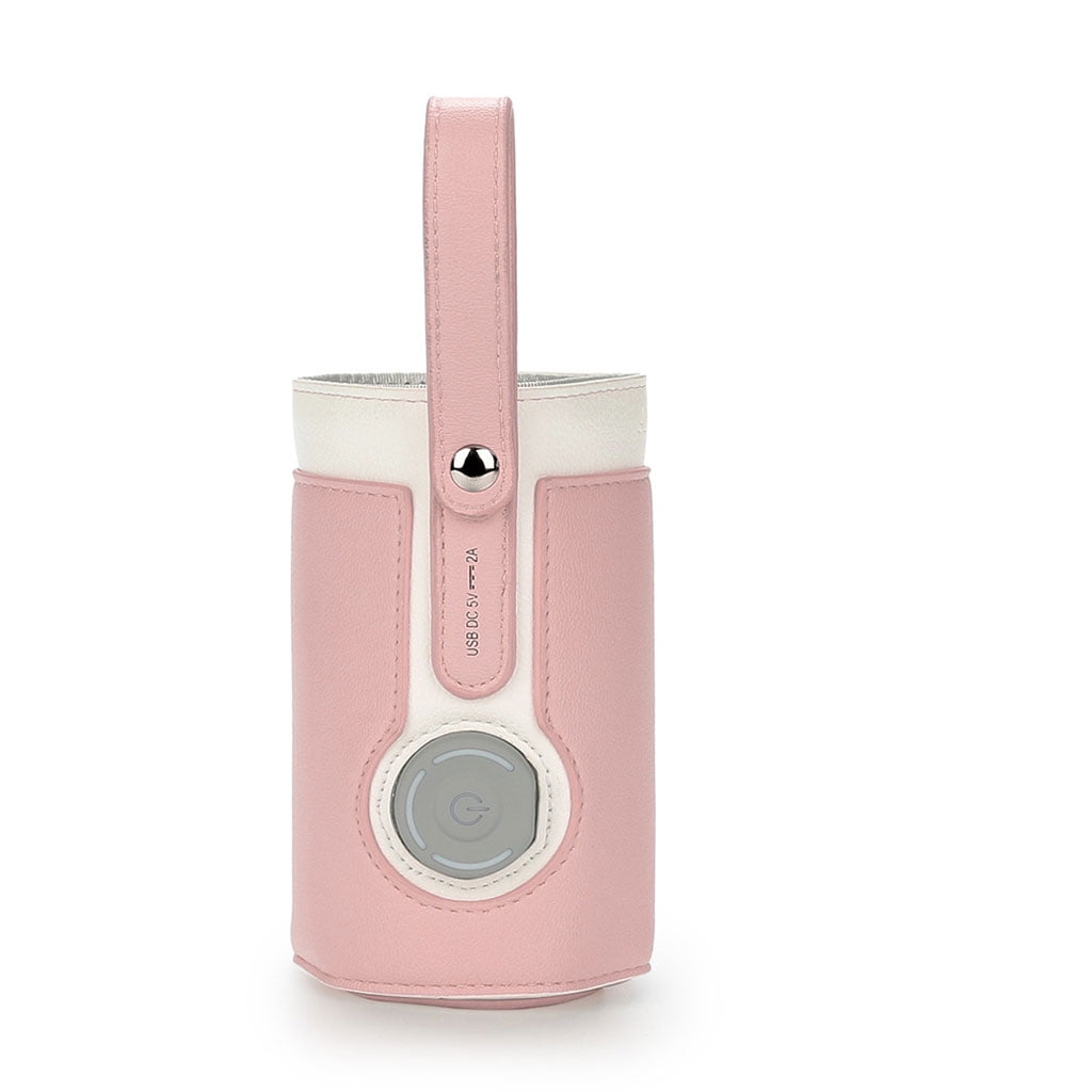 LeeQinersw Smart Baby Bottle Warmer 3 Temperature Thermostat Constant Heating USB Baby Bottle Cooler Milk Warmer for Walk Home Shopping Infant Newborn pink