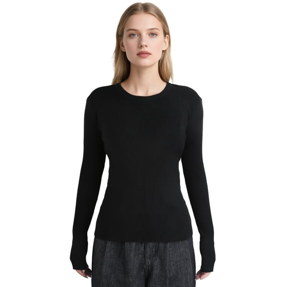 Womens Thermal Tops Fleece Lined Shirt Long Sleeve Base Layer