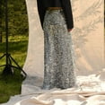 thumbnail image 5 of Inleife Fashion Women's Casual Skirt Solid Outing High Waisted Party Skirts Silver S, 5 of 7