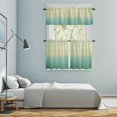 thumbnail image 6 of Teal Blue Gradient Ocean Kitchen Curtains Valances and Tiers Set of 3 Gradient Glowing Horizon Sky Scenery Retro Tier Curtains and Valance with Rod Pocket for Small Windows, 27.5"x24", 6 of 9