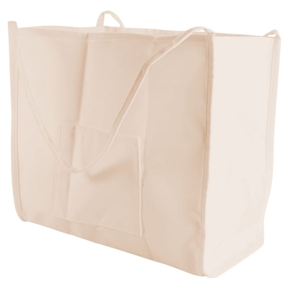 UPOUART Retro Beige Corduroy Shoulder Tote Bag Large Capacity Handbag for Grocery Shopping and Daily Use