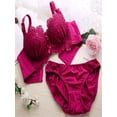 thumbnail image 2 of Embroidery Breathable Padded Push Up Bra Sets Women Comfortable Bra + Underwear, 2 of 2