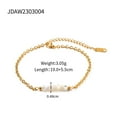 thumbnail image 2 of Stainless Steel Chain Circular Shell Bead String Foot Chain, 2 of 2