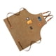 thumbnail image 3 of Delantal de carpintería de lona gruesa, impermeable, para jardinería, cafetería, color tostado claro, 3 of 12