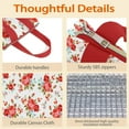 thumbnail image 4 of Pioneer Flower Floral Print Pattern Insulated Lunch Bag for Women & Adults,Large Portable Soft Cooler Lunch Bag,Thermal Food Storage Tote with Pearl Cotton,8.66L,8.75x5.75x9.5 Inch, 4 of 6