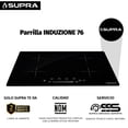 thumbnail image 2 of Parrilla de inducción magnética touch SUPRA INDUZIONE 76 para empotrar 4 quemadores 14 niveles de potencia, 2 of 9