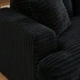 thumbnail image 6 of 79.3" Corduroy Sofa, Compact 3-Seater Couch with Plush Pillows - Perfect for Small Apartments, Home Offices, or Living Rooms - Durable Corduroy Fabric, Easy Assembly, Black, 6 of 8