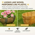 thumbnail image 3 of Rustic Half Barrel Planters Weather Resistant Decorative Accent with Removable Drain Screen, 3 of 9