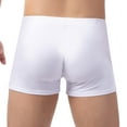 thumbnail image 5 of HUPOM Mens Underwear Boxer Briefs Male Thongs Medium waist Comfort Waist Solid Boxer Briefs White 2XL, 5 of 5