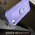 thumbnail image 4 of Dteck Case for iPhone SE 2022 4.7-inch,Shockproof Rugged Rubber Armor 3-Layer Protection iPhone 7/iPhone 8 Case Hybrid Hard PC Back With Ring Holder Kickstand iPhone SE 2020 Cover,Purple, 4 of 6
