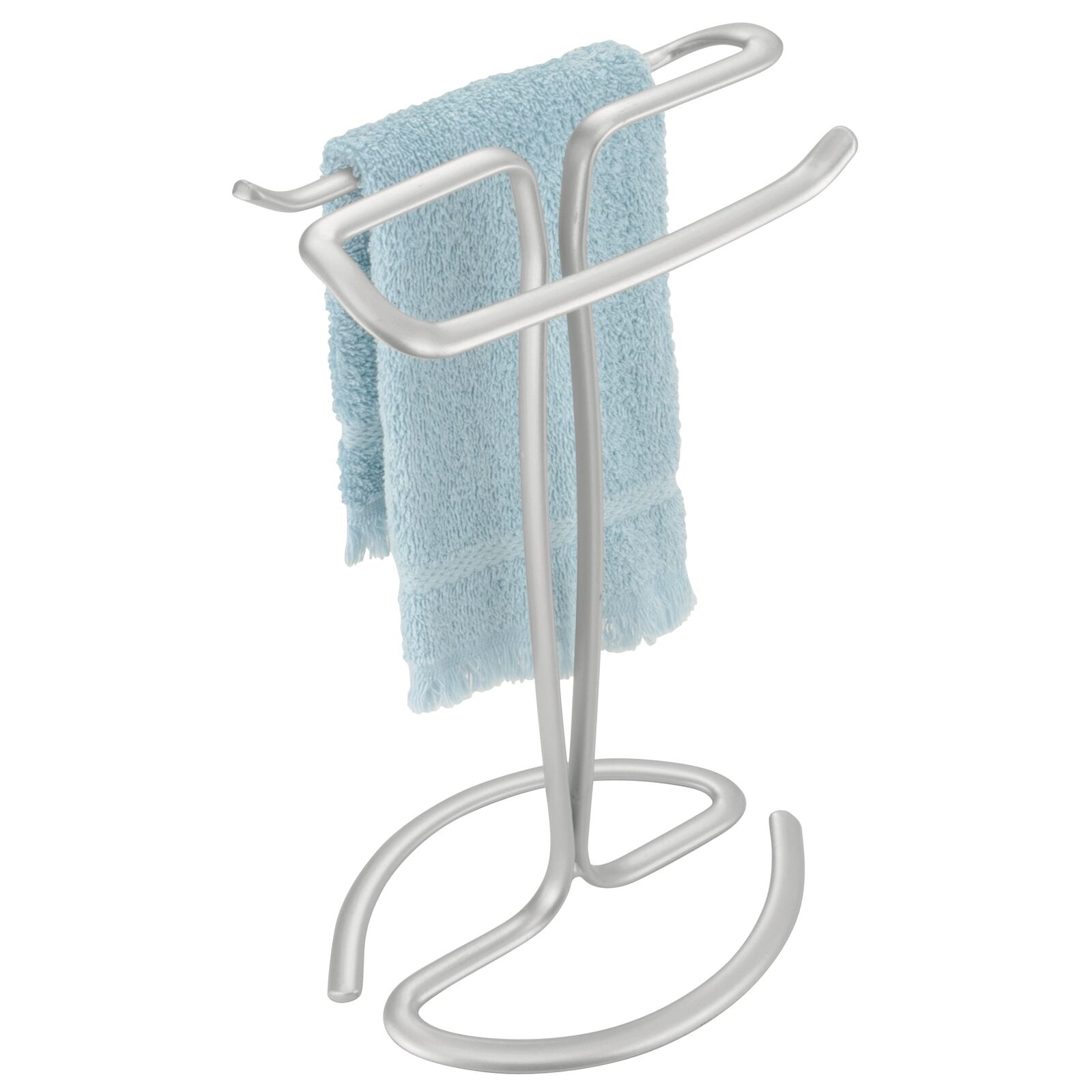mDesign Metal Countertop Hand Towel Holder DoubleSided Stand for Bathroom and Vanity Hand
