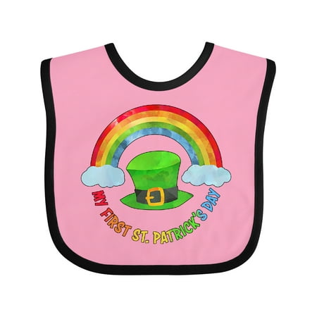 

Inktastic My 1st St. Patrick s Day Rainbow and Hat Gift Baby Boy or Baby Girl Bib