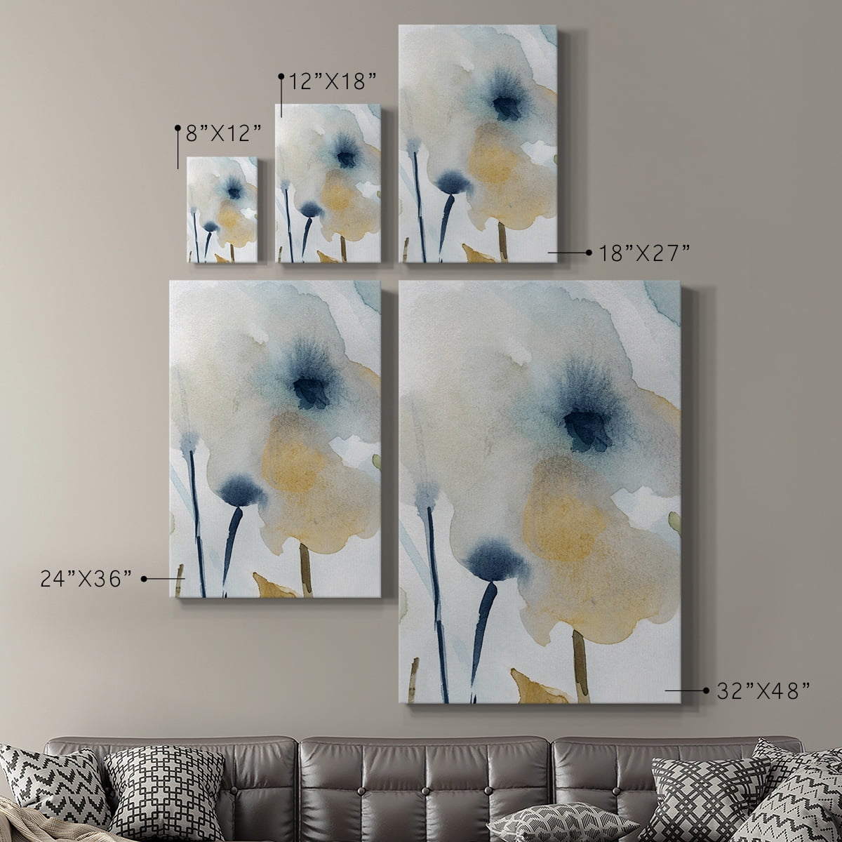 Blooming Wash I Premium Gallery Wrapped Canvas - Ready to Hang