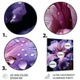 thumbnail image 3 of Designart "violet Majestic Iris Black I" Floral Metal Wall Art, 3 of 5