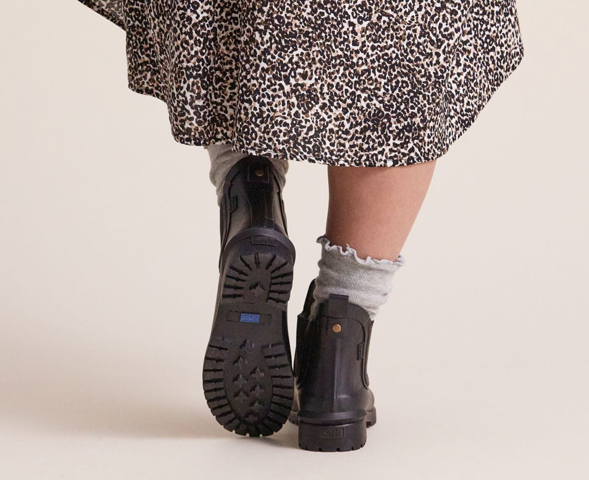 24SS人気ミドルラインブーツ【Keds】Middle line Rain Boots Keds - Brandclub - Keds Rowan Rain Boot Women Black Black