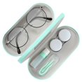 thumbnail image 1 of Estuche para anteojos MoKo doble cara con estuche para lentes de contacto verde, 1 of 7