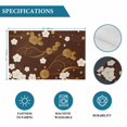 thumbnail image 6 of Yellow Flower Placemats Set of 6, Japanese Style Floral Leaf Textured Red Placemats for Dining Table, Place Mats for Kitchen Tabletop, Waterproof Wipeable Dining Table Mats Set, 6 of 9