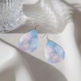 thumbnail image 5 of Glitter Sparkles Shimmer Printing Acrylic Dangle Teardrop Earrings For Women Lady, 5 of 7