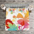 thumbnail image 3 of Ambesonne Colorful Quilted Bedspread Set 3 Pcs, Hawaiian Beach Party, King Size, Multicolor, 3 of 3