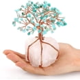 thumbnail image 2 of Decoración de árbol de la vida de 13-16cm de altura con base de chakra piedra energética Feng Shui cristal meditación curación Reiki amuleto de la suerte Prosperi JFHHH pequeña, 2 of 5