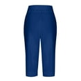 thumbnail image 5 of Futezty Summer Capri Pants for Women Casual Pull On Womens Capris with Pockets, Women Casual Pants Capris High Waisted Drawstring Joggers Stretch Lightweight Casual Hiking Capri With Pockets Pants, 5 of 7