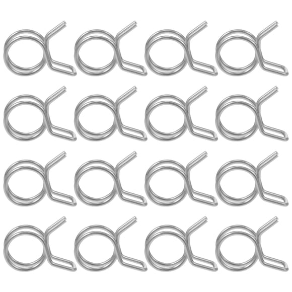 Shisuyan Garden Hose Fittings Stainless Steel Hose Clamp 200Pcs Silver 1.3X1.0X0.5In
