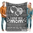 thumbnail image 1 of LHSHID Mom Gifts Birthday Gifts for Mom Blankets Gift Blanket Flannel Soft and Comfortable Anti static Bed Sofa Blanket 50x60in, 1 of 5
