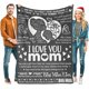 thumbnail image 1 of LHSHID Mother Blanket Warm Soft Throw Blanket Mom Gifts for Mothers Day Birthday Gifts for Mom from Daughter Son I Love You Mom(Grey) 50x60in, 1 of 6