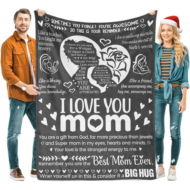 LHSHID Mom Gifts Birthday Gifts for Mom Blankets Gift Blanket Flannel Soft and Comfortable Anti static Bed Sofa Blanket 50x60in