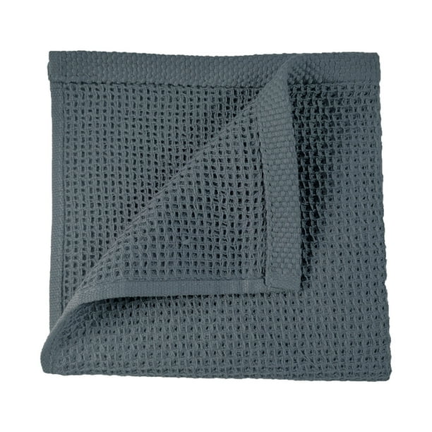 Paños de cocina tejidos, suaves, absorbentes y de secado rápido, 12 x 12 pulgadas, paquete de 6 (gris, marrón y rojo ladrillo)