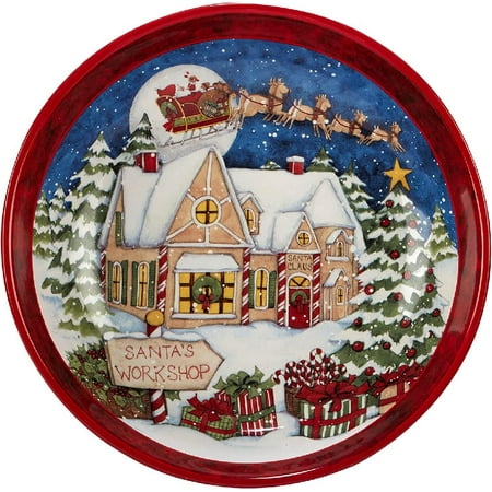

Santa s Workshop Serving Bowl 13 X 3 Multicolor