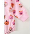 thumbnail image 6 of Suealasg Newborn Girl Halloween Outfit Cute Pumpkin Print Bodysuit Long Sleeve Sweatshirt Romper +Headband Baby Girl Halloween Clothes, 6 of 8