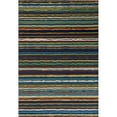 thumbnail image 1 of Tapis de Zone Tissé à Rayures Ondulées Collection Seaport 7 x 9 Pieds, Multicolore, 1 of 1