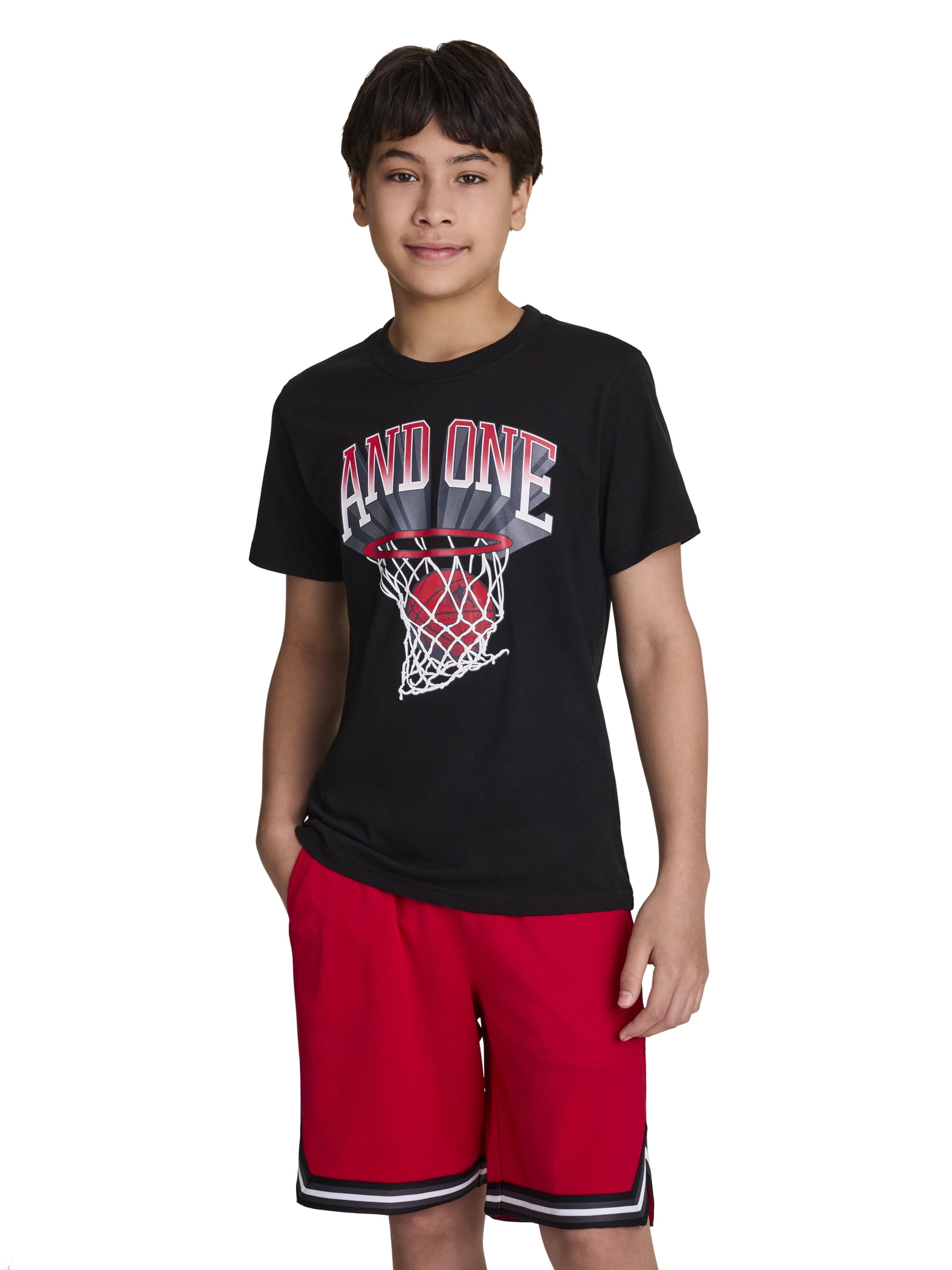 AND1 Boy’s Short Sleeve Graphic T-Shirt, Sizes 4-18