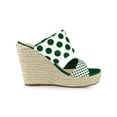 thumbnail image 3 of BLISSFUL STEP Women's Polka Dots Platform Espadrille Wedge Heels Sandals, 3 of 7